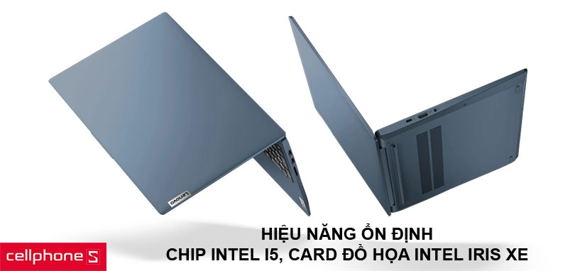 Hiệu năng ổn định với chip Intel i5, card đồ họa Intel Iris Xe