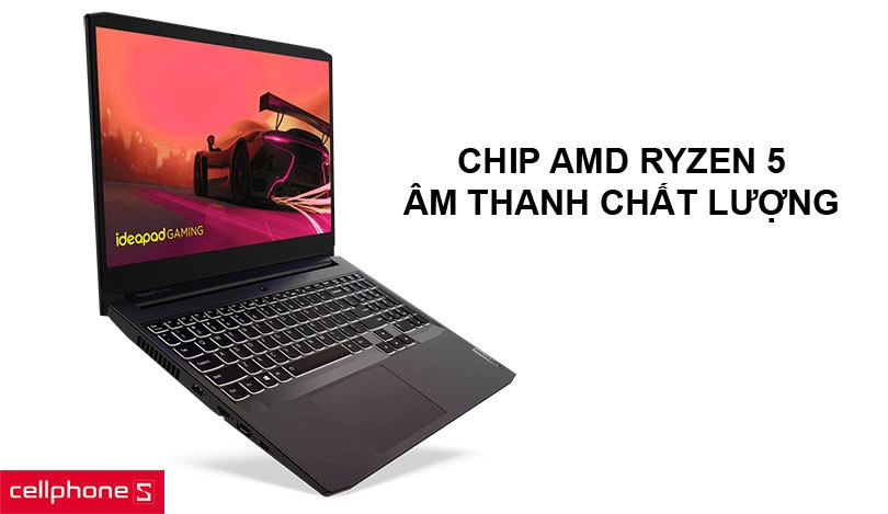 Hiệu năng ổn định với chip AMD Ryzen 5, âm thanh chất lượng
