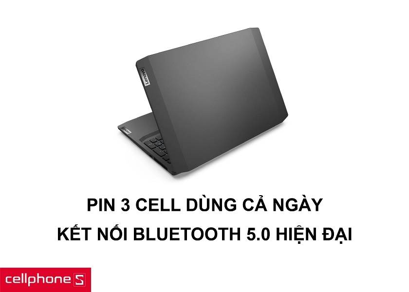 Công nghệ kết nối Bluetooth 5.0 cùng với viên pin 3 Cell sử dụng thoải mái