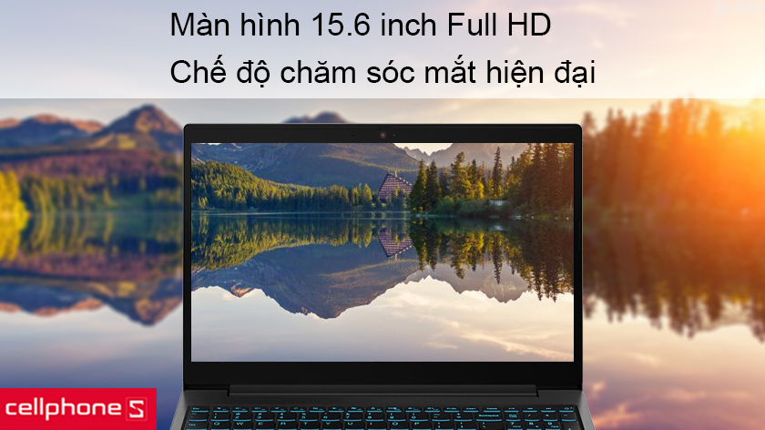 Màn hình 15.6 inch độ phân giải Full HD, tấm nền IPS cùng chế độ chăm sóc mắt tiên tiến
