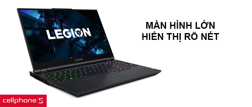 Màn hình lớn, hiển thị rõ nét, bàn phím tiêu chuẩn với đèn nền