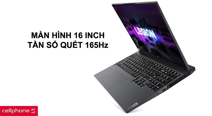 Màn hình 16 inch độc đáo, tần số quét lớn