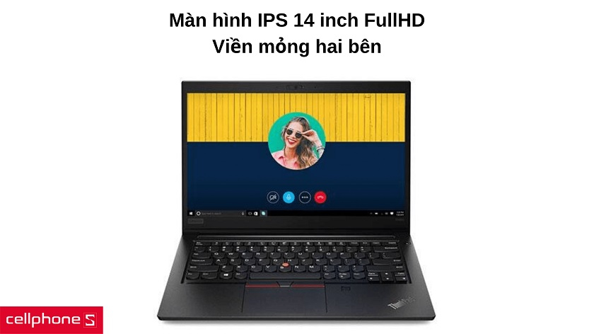 Màn hình 14 inch FHD thiết kế viền mỏng giúp quan sát trọn vẹn hình ảnh