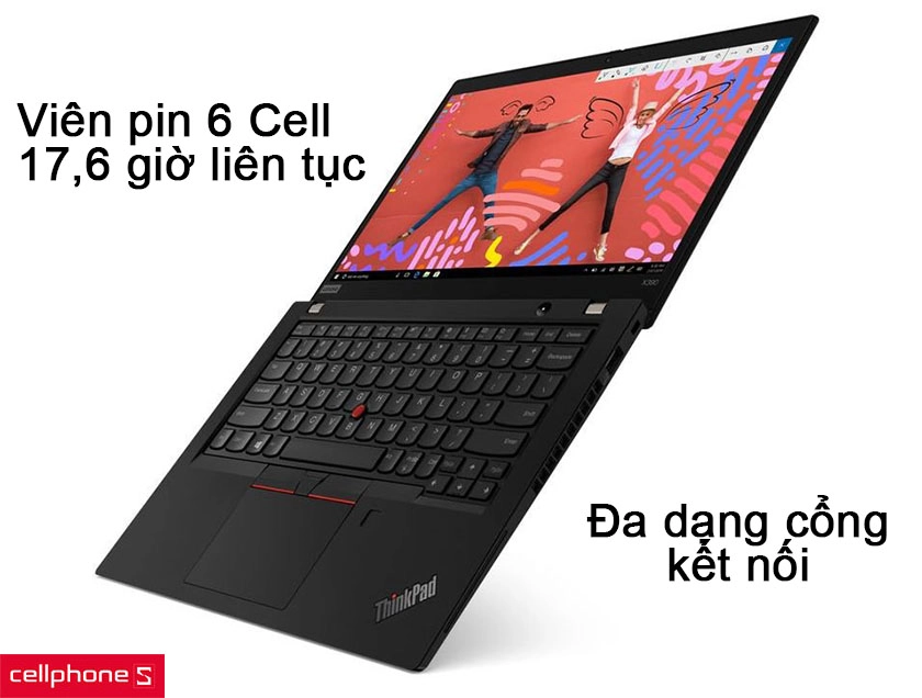 Dung lượng pin 6 cell cho 17 giờ sử dụng, dễ dàng kết nối với đa dạng cổng được trang bị