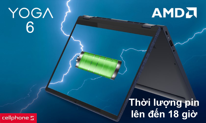 Hỗ trợ cùng bạn cả ngày dài với viên pin 60Wh