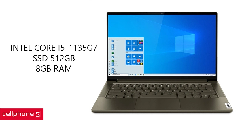 Hiệu năng vượt trội với Intel® Core™ i5-1135G7 thế hệ 11, 8GB RAM