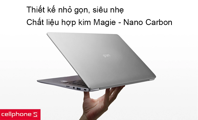 Thiết kế sang trọng, chất liệu hợp kim siêu nhẹ, kích thước nhỏ gọn với độ mỏng 16.8mm
