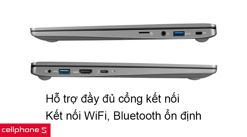 Cổng kết nối đầy đủ, hỗ trợ kết nối WiFi Intel WiFi 6X AX201D2W, Bluetooth 5.0