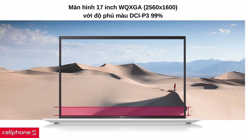 Màn hình 17 inch WQXGA cùng bàn phím thiết kế tinh tế