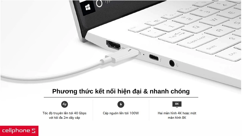 Thời lượng pin tận 19.5 giờ liền, bảo mật vân tay hiện đại