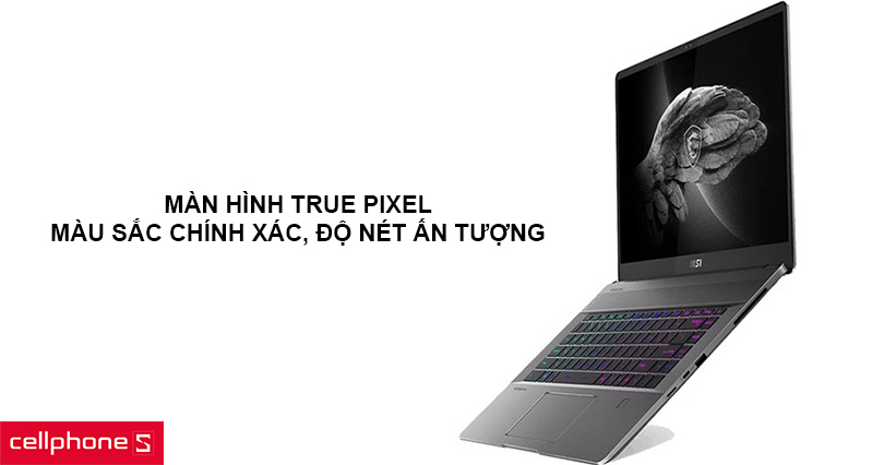 Màn hình True Pixel cho màu sắc chính xác, độ nét ấn tượng
