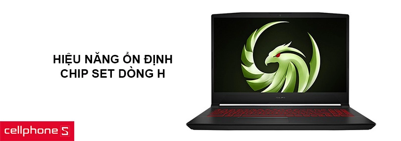 Thiết kế gaming mạnh mẽ, màn hình 15,6 inch rõ nét