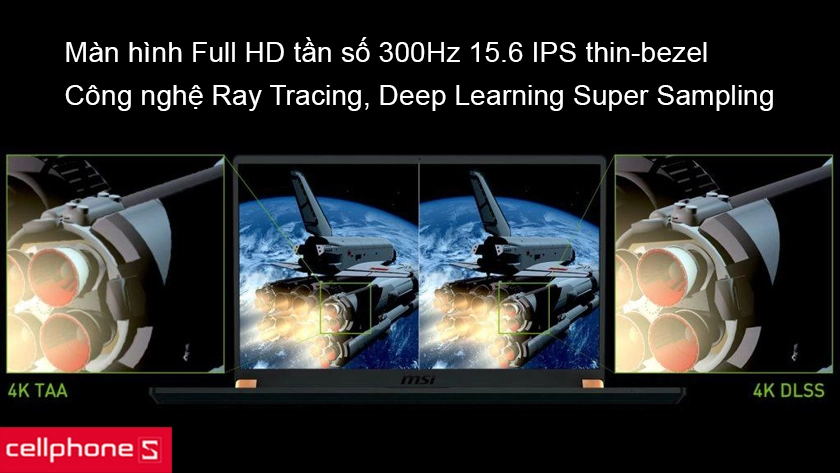 Màn hình Full HD tần số 300Hz 15.6 inch IPS thin-bezel cùng các công nghệ hiện đại