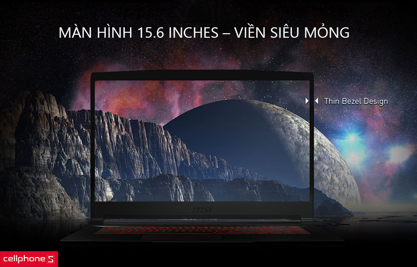 Màn hình 15,6inch siêu mỏng, cập nhật xu thế