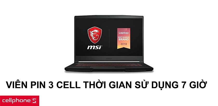 Viên pin 3 Cell cho thời gian bền bỉ cùng loa kép hỗ trợ giải trí, xem phim