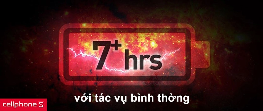 thời gian sử dụng đến 7 giờ