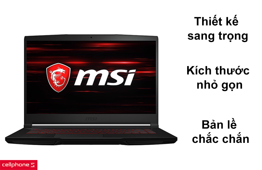 Thiết kế sang trọng, kích thước nhỏ gọn, bản lề chắc chắn