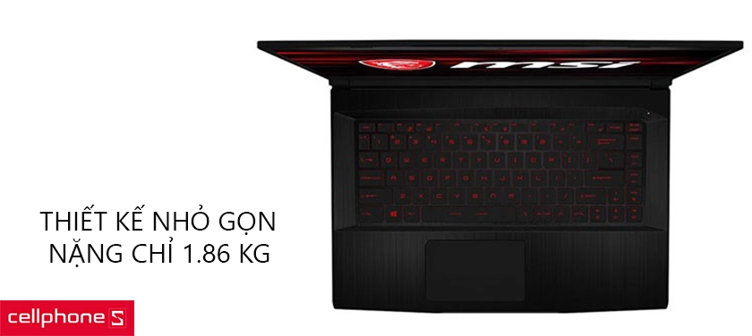 Nặng chỉ 1.86 kg