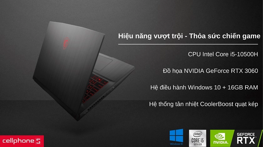 Laptop MSI Gaming GF65 Thin 10UE-286VN