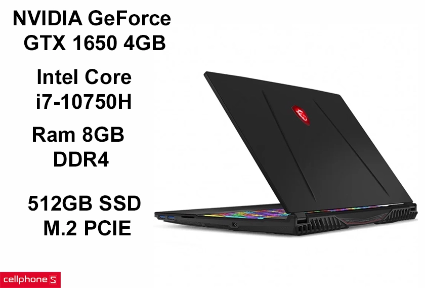 Cấu hình mạnh mẽ, màn hình 15.6 inch 144Hz