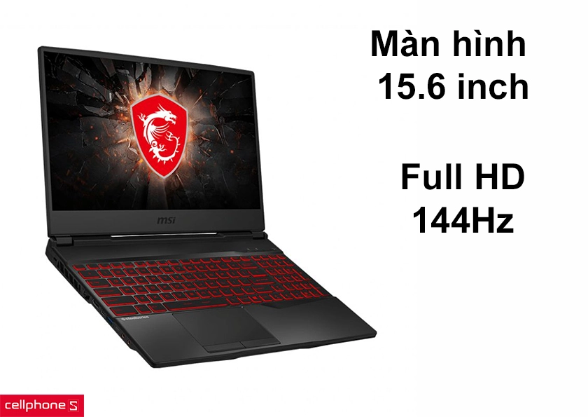 Cấu hình mạnh mẽ, màn hình 15.6 inch 144Hz
