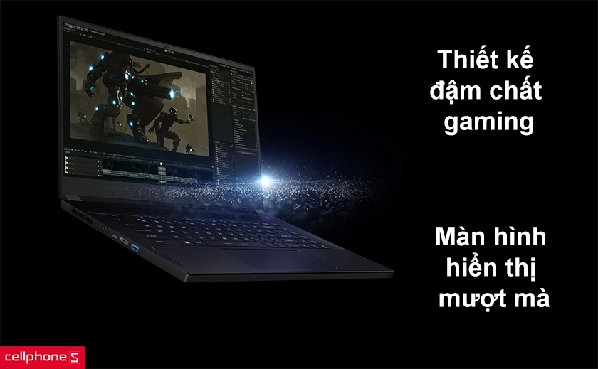 Thiết kế đậm chất gaming, màn hình hiển thị mượt mà