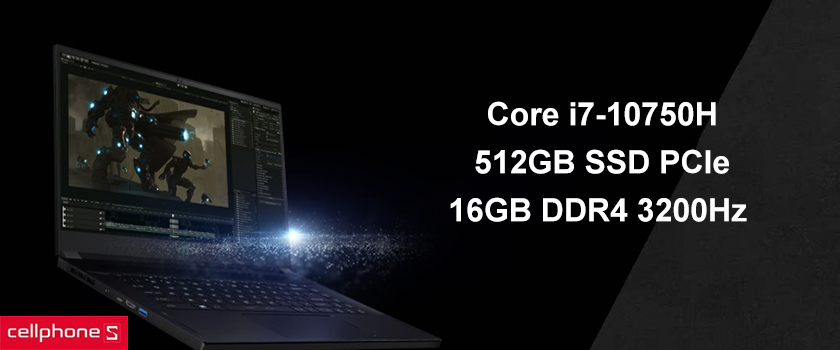 Nâng cao hiệu suất lên đến 50% với vi xử lý Core i7-10750H