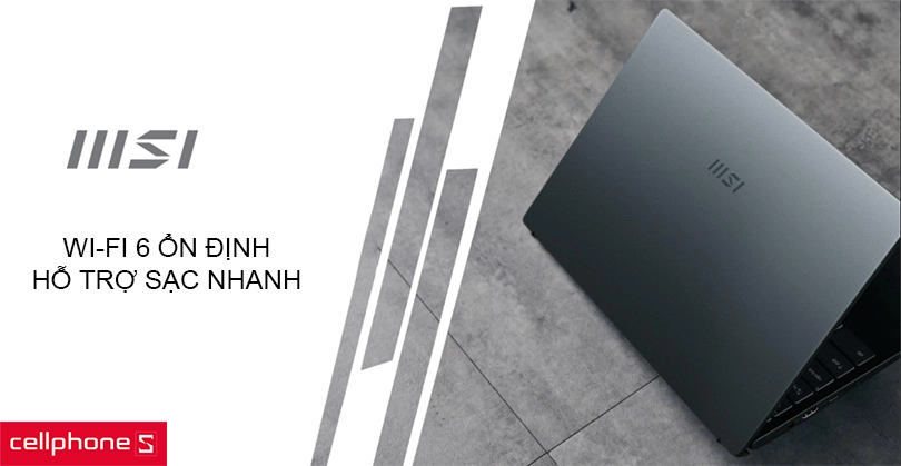 Wi-Fi 6 ổn định, pin dung lượng lớn, hỗ trợ sạc nhanh