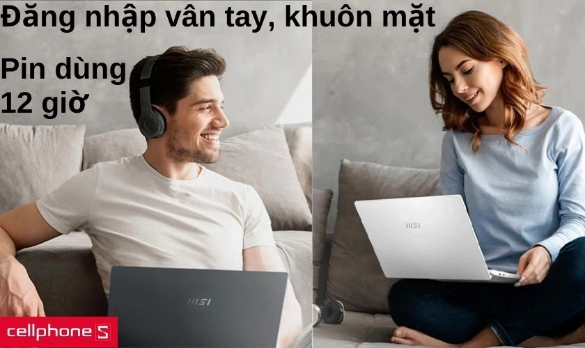 Pin 12 giờ sử dụng cùng khả năng đăng nhập nhanh bằng Windows Hello