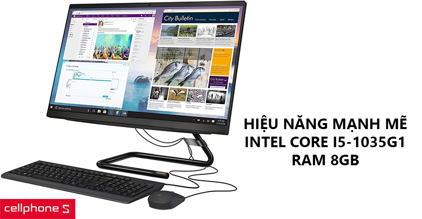 Hiệu năng mạnh mẽ với Intel Core i5-1035G1, RAM 8GB
