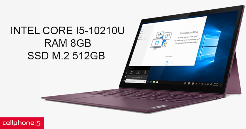 Cấu hình mạnh mẽ với Intel Core i5-10210U, RAM 8GB