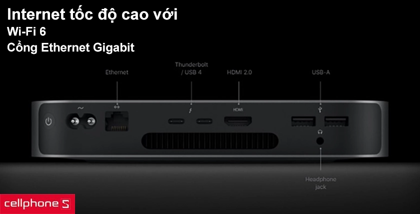 Kết nối internet tốc độ cao với Wi-Fi 6 và cổng Ethernet Gigabit
