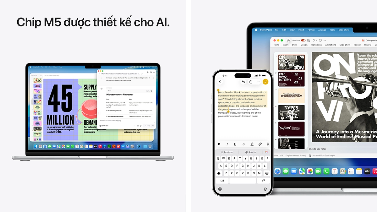 AI thông minh MacBook Air 13 M5 10CPU 8GPU 16GB 512GB