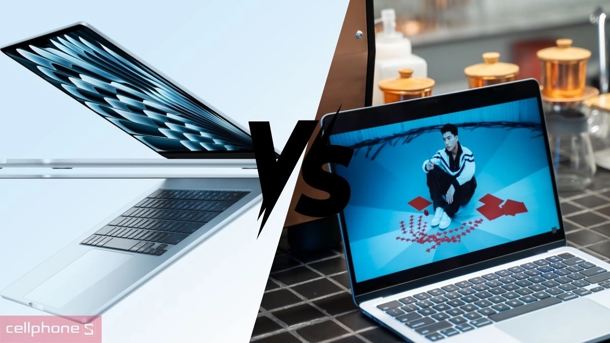 So sánh MacBook Air 13 M5 10CPU 8GPU 16GB 512GB và MacBook Air 13 M4 10CPU 8GPU 16GB 256GB