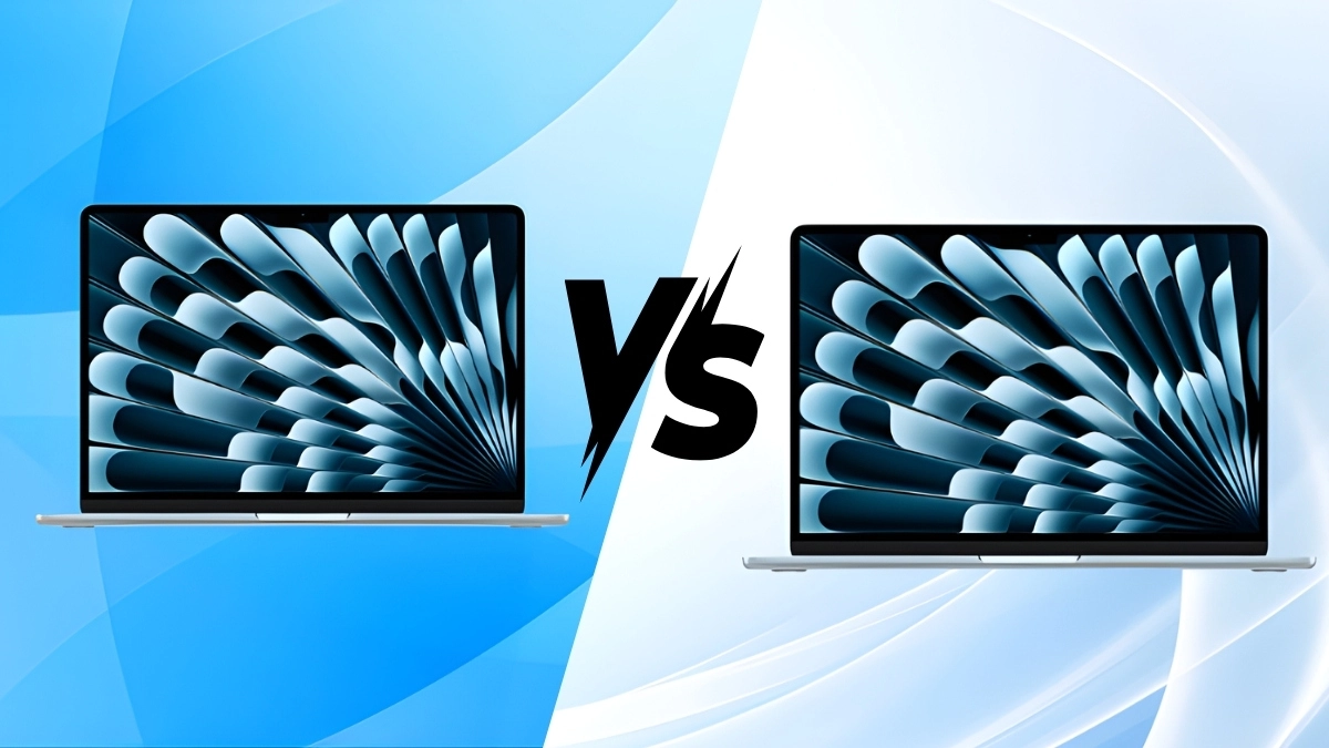 So sánh MacBook Air 15 M5 10 CPU 10 GPU 24GB 1TB với MacBook Air 15 M4