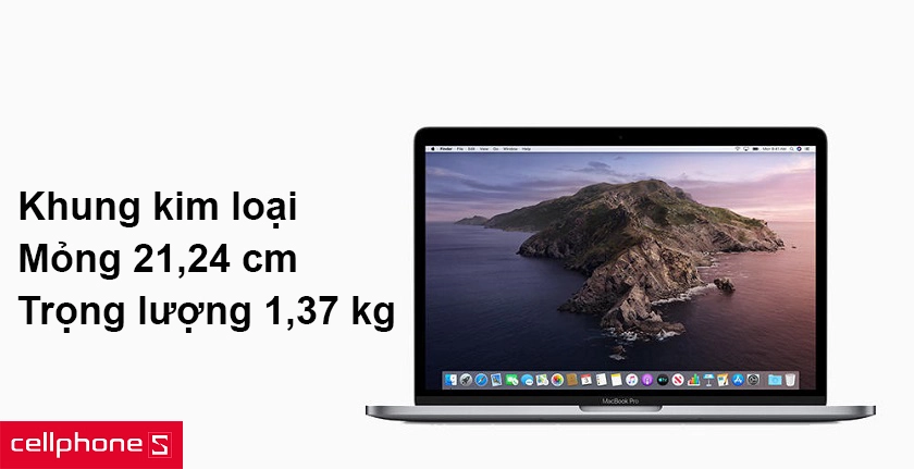 Bộ khung kim loại chắc chắn, siêu mỏng chỉ 21,24 cm