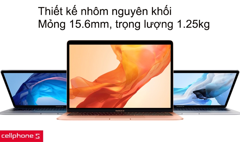 Thiết kế nhôm nguyên khối, mỏng 15.6mm, trọng lượng 1.25kg