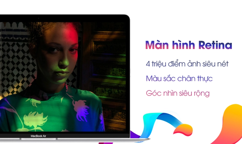 Màn hình retina 2560x1600 pixels, tấm nền IPS, tỉ lệ 16:10