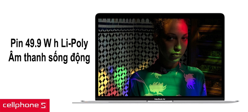 Pin 49.9 W h Li-Poly cho thời lượng 12 giờ, âm thanh sống động với âm trầm tuyệt đỉnh