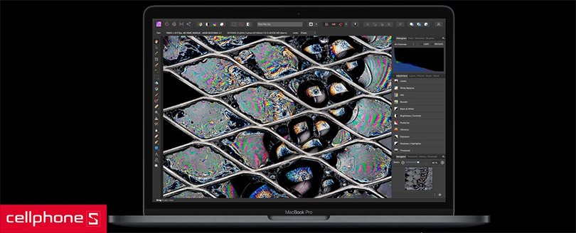 Màn hình tai thỏ Retina 13 inch, hiển thị chi tiết