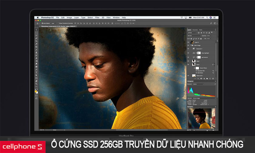 Lưu trữ thoải mái, tốc độ truyền nhanh chóng với ổ cứng SSD 256GB