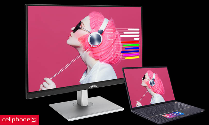 Màn hình chuẩn sRGB 100%, công nghệ ProArt Palette độc đáo