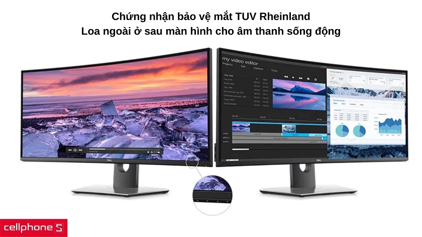 Bảo vệ mắt bạn an toàn khi nhìn lâu, có cả loa ngoài cho âm thanh sống động