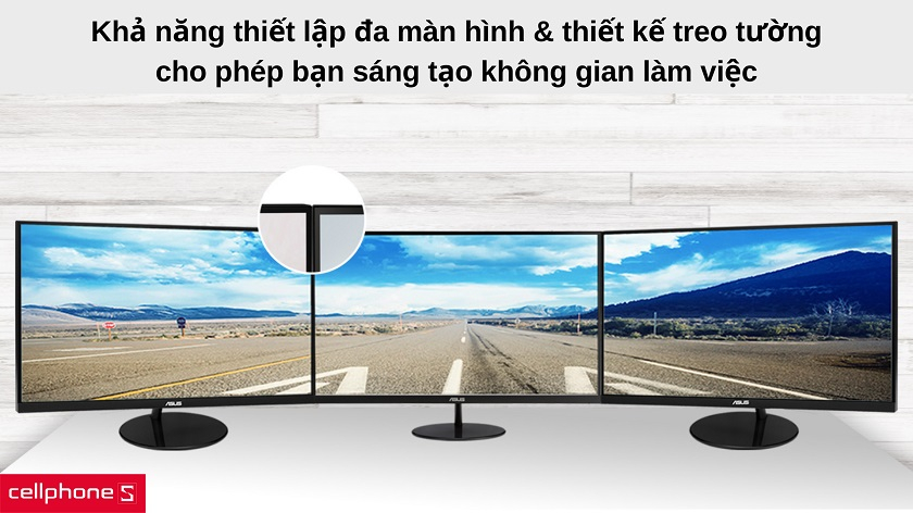 Khả năng thiết lập đa màn hình và thiết kế treo tường tiện dụng