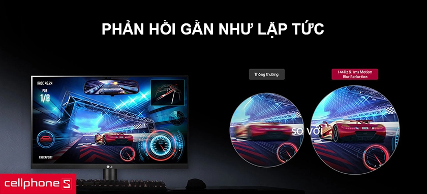 hình ảnh chuyển động nhanh, nhưng vẫn không gây nên tình trạng giật hay xé hình