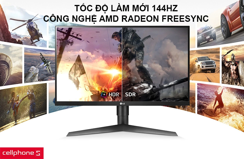 Tốc độ làm mới lên đến 144Hz và công nghệ AMD Radeon FreeSync