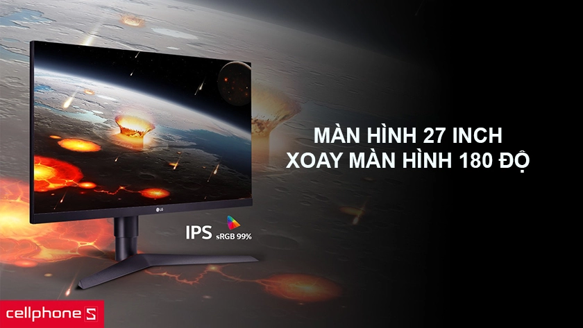 Màn hình lên đến 27 inch và có khả năng điều chỉnh nhiều góc độ màn hình