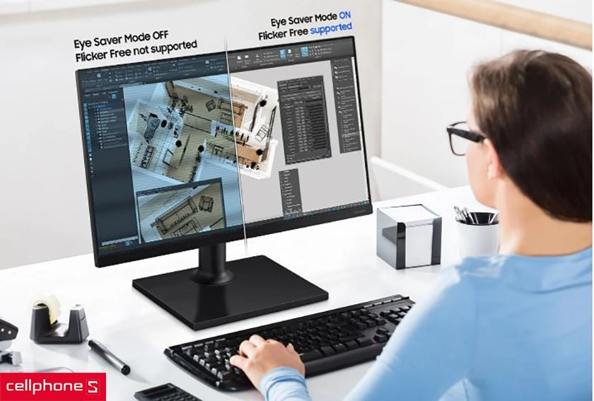 Công nghệ Flicker Free dịu mắt, Eco Saving Plus tiết kiệm điện năng