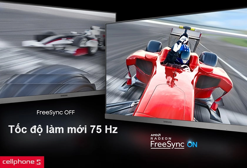 Tốc độ làm mới 75 Hz, AMD Radeon FreeSync đồng bộ từng khung hình