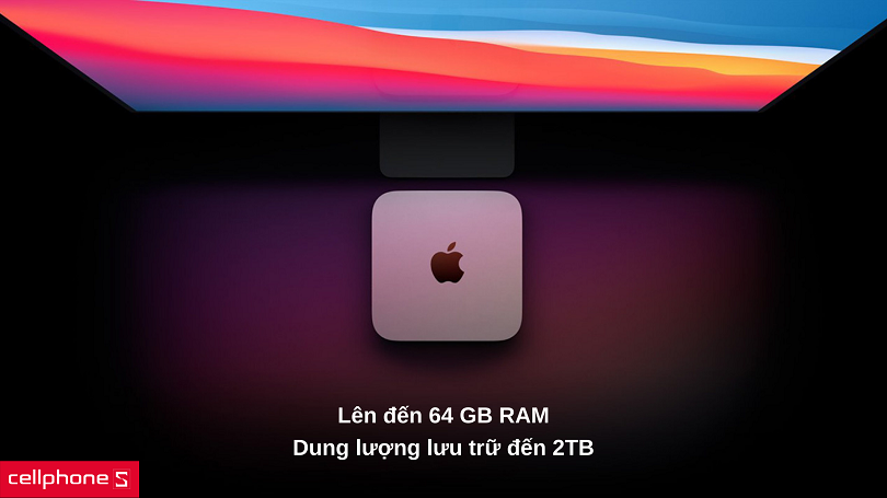 Lên đến 64 GB RAM làm việc đa nhiệm thoải mái